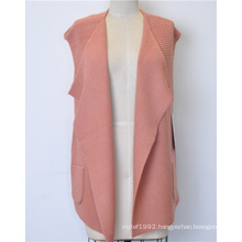 Women Fashion Sleeveless Open Cardigan Sweater Coat